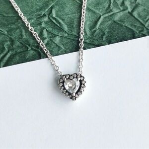 Pandora Silver Heart pendant necklace